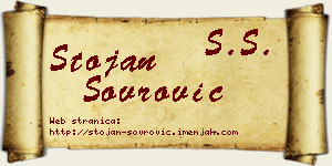 Stojan Sovrović vizit kartica